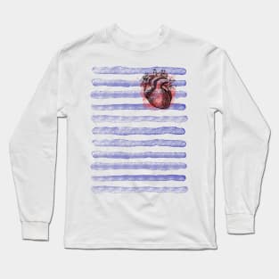 striped heart Long Sleeve T-Shirt